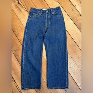 Levis Women’s Ribcage Straight Ankle Denim Jeans Size 28